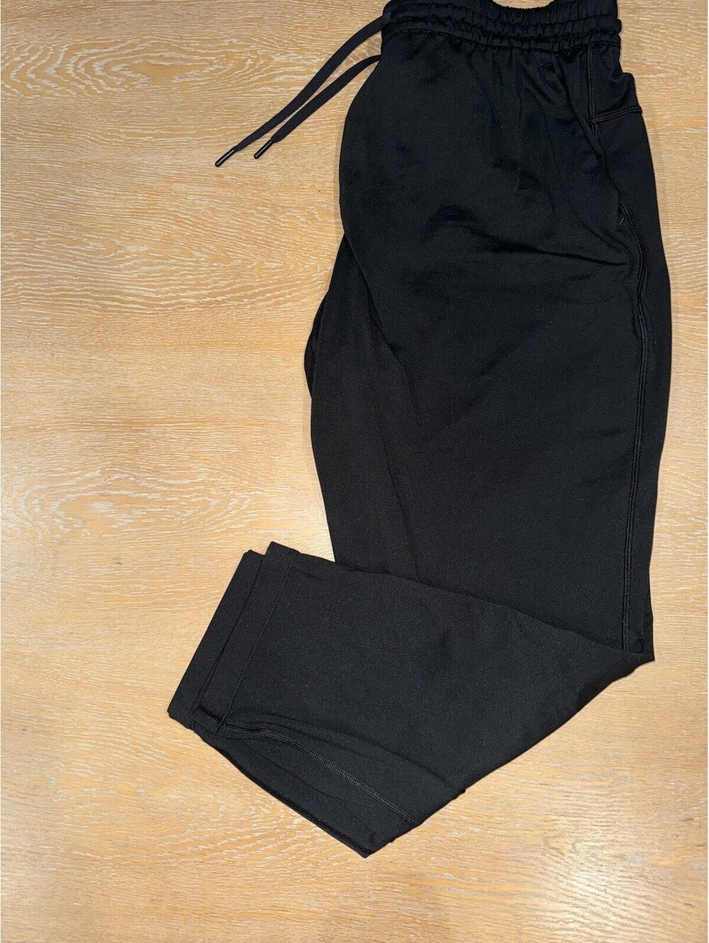 Lululemon Soft Jersey Pants Mens 2XL x 27" Black Tapered Jogger Active M5AY2S